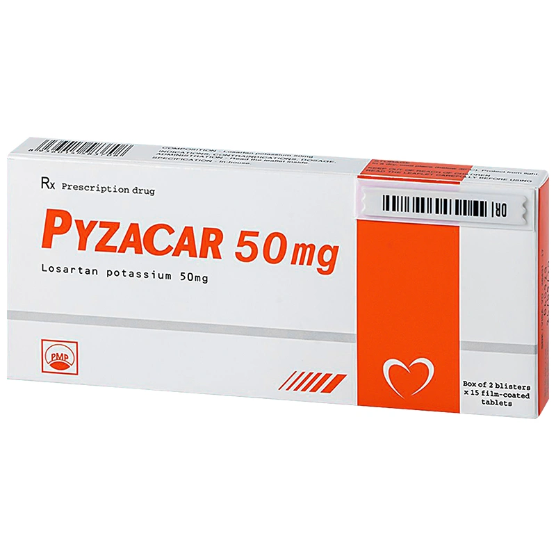 Pyzacar 50mg trị tăng huyết áp, suy tim (2 vỉ x 15 viên) - 1